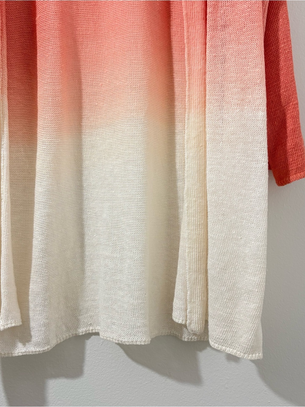 NWT Chico’s “Everlasting Cardigan” ombre 100% linen cardigan sweater (size 2/L) - Picture 3 of 6